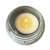 Disco Ball Silver Votive Candle Holder Jar Thick Acrylic Mirrored