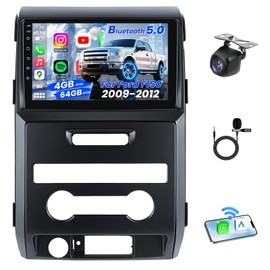 Android 13 4G+64G Car Radio for Ford F150 2009 2010 2011 2012: 9 inch Touch Screen Stereo Head Unit with Wireless CarPlay Android Auto GPS Bluetooth WiFi SWC FM DSP Mirror Link Backup Camera