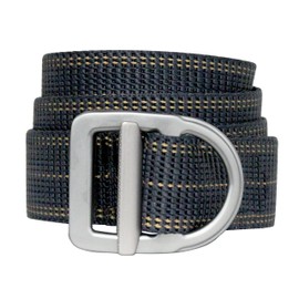 Bison Designs Delta Belt - by - Light Duty 38mm - USA Made - Navy Stripes l, Line Navy, up to 42"