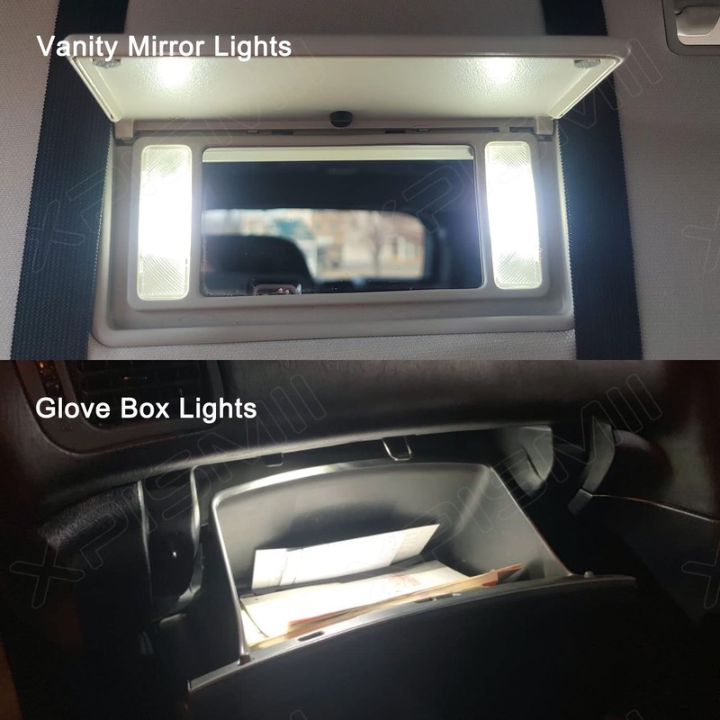 Xpismii 15 Piece 6000K White Pilot LED Interior Light Kit