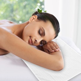 Zerodeko 5pcs Face Hole Cover Massage Cushion Pad for Massage Facial Bed Massage Chair Hole Bed Pads Massage Supplies White Satin Protector