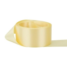 Ribbon Bazaar Double Faced Satin - Premium Gloss Finish - 100% Polyester Ribbon for Gift Wrapping, Crafts, Scrapbooking, Hair Bow, Decorating & More - 3/8" Buttercup 50yd