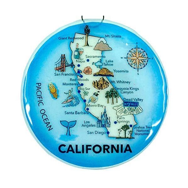 Ruth and Wilde California Map Christmas Tree Ornament - Art