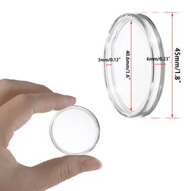 Hipiwe 40.6mm Coin Holder Capsules - 30 Packs Round Clear Acrylic Air Tight Coin Container Coin Collection Case for Long-Term Coin Collection Supplies for Silver Eagles