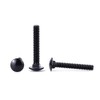 5/16-18 x 1-1/2" Black Steel Carriage Bolts, 304 Stainless Steel
