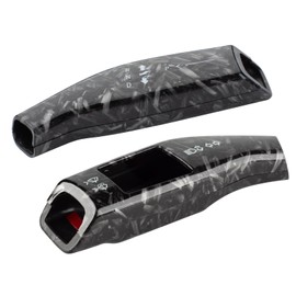 Mooseforge Digital Column Mounted Shifter Cover Compatible with 2025 Chevy Equinox Traverse Tahoe Suburban GMC Terrain Acadia Interior Accessories (Glossy Forged Carbon Fiber Pattern)