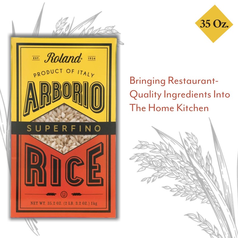 Roland Foods Arborio Rice, Superfino, 35.2 Ounce Box, Pack of