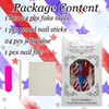 24Pcs Independence Day Press on Nails Medium Coffin Fake Nails