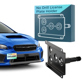 Front Bumper Tow Hook License Plate Mount Bracket Holder No Drill Adapter Compatible with Subaru WRX and STI 2017-2023; Crosstrek 2016-2023; Impreza 2017-2023;