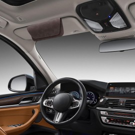Portagafas para Coche - Estuche Protector Organizador De Cuero PU Para Gafas De Automóvil,Sujetador De Gafas De Sol Para La Visera Del Coche,Para SUV Camper Camioneta Sedán