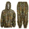 Ghillie Suit 3D Leafy Hooded Camouflage Clothing Outdoor Woodland Hunting