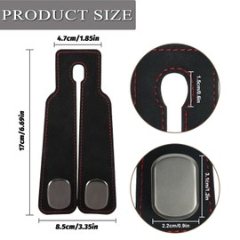 Yuaiosn Pack of 2 Car Storage Hooks, Double Hooks for Car Seat Back, Car Seat Double Hook Back Hook, Universal Rear Seat Hook for Handbags and Purses, Practical Car Organiser Accessories