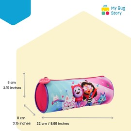 mybagstory Gabby's Dollhouse Pencil Case for Girls, Kids, School, Primary School, Nursery, Nursery, Pencil Case, Girls, Size 22 cm, Gift Idea, Gabby's Dollhouse Pink, Kids, Gabby's Dollhouse Pink,