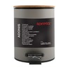 Spirella Adonis Cosmetic Bin 3 Litres Stainless Steel Bamboo with