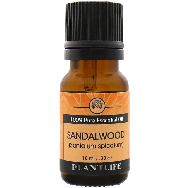 Plantlife Sandalwood Aromatherapy Essential Oil - Straight from The Plant 100% Pure Therapeutic Grade - No Additives or Fillers - 10 ml