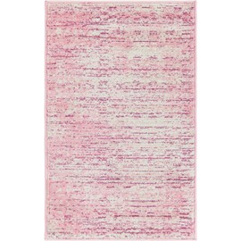 Unique Loom Uptown Collection Area Rug - Madison Avenue (2' x 3' 1" Rectangle, Pink/ Ivory)