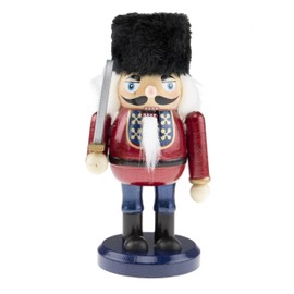 Clever Creations Russian Swordsman 6 Inch Chubby Wooden Nutcracker, Festive Christmas Décor for Shelves and Tables