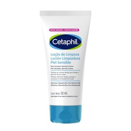 Cetaphil Loción Limpiadora Facial y Corporal 50 g  Limpieza Suave, Remueve Maquillaje e Impurezas, Piel Sensible, Uso en Seco o con Agua              