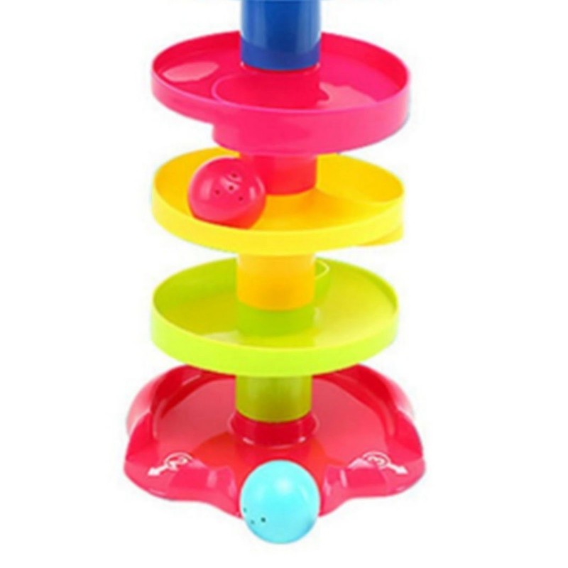 5 Layer Ball Drop Toy Ball Swirling Tower Toddler Stacked