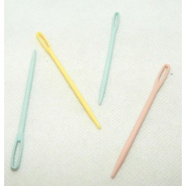 ETEYW 1 PACK 4 Pcs Plastic Lacing Needles Colored Craft  BEADING NEEDLE Tool NEW
