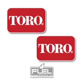 TORO Logo Vinyl Decal/Sticker 2 Pack - Zero Turn & Walk Behind Mowers - 6" x 4"