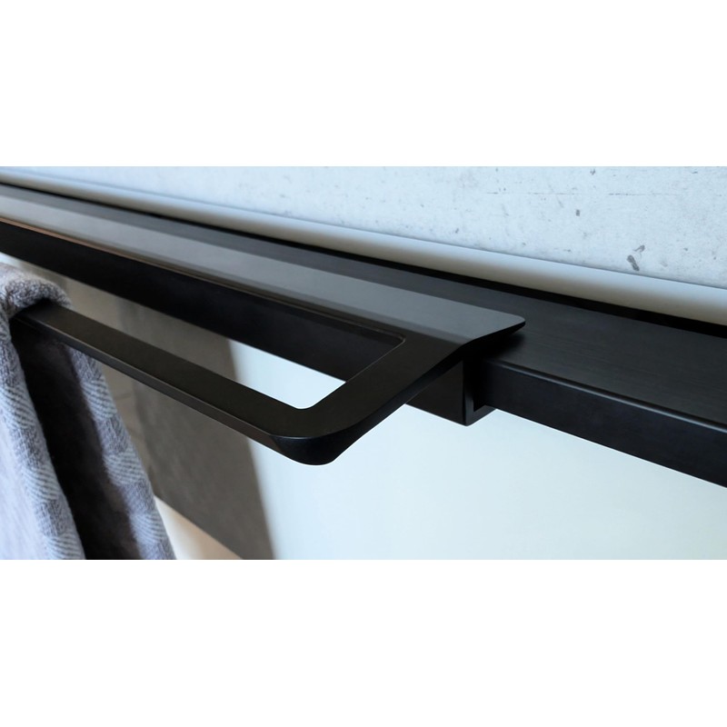 Hand Towel Holder Black Anodised 270 mm for Kitchen Bathroom
