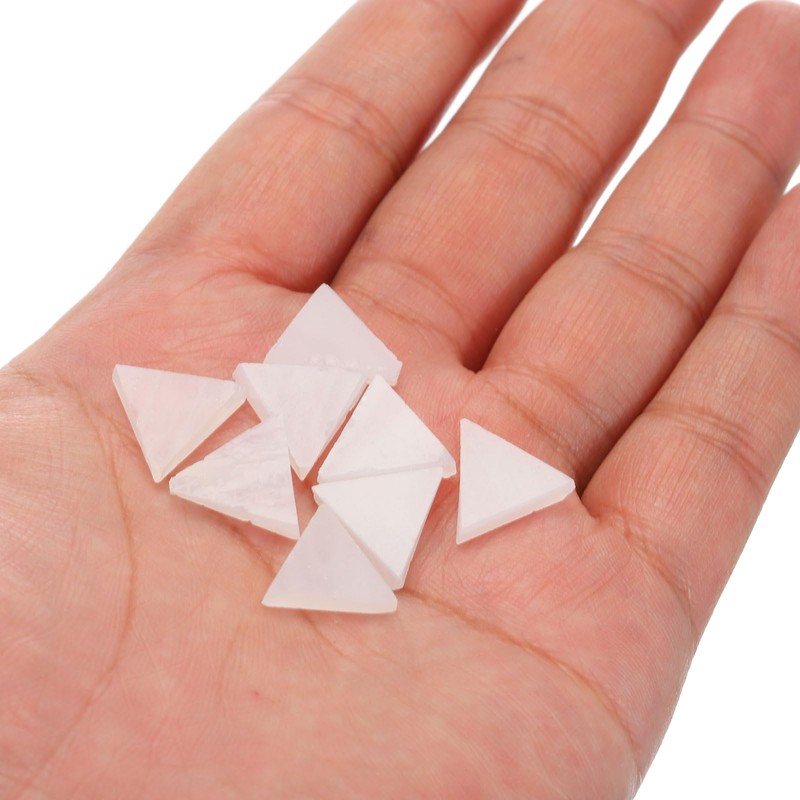 QUARKZMAN 200 g Glass Mosaic Triangle 14 mm White Glass