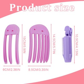 Volume Clips Hair Volume Clip, Hair Volume Roller Clip Root Volume Clips for Hairline Volume Hairline Clips Fixed Forehead Hair Pin Heatless Curling Comb for Hair Styling Tools, Pack of 4