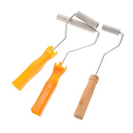 HAMPPLIES Fibreglass Vent Roller Part Aluminium Defoaming Tool for Laminating Work Solvent Resistant Plastic Handles Compact and Durable for Fibreglass and Epoxy Resin