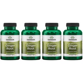 Swanson Full Spectrum Ginger Root 540 mg 100 Caps 4 Pack