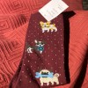 Unknown Dogs Burgundy Novelty Crew Socks 9-11 NWT