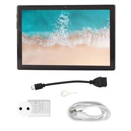 10.1 Inch Tablet for Android 12.0 4GLTE Smart Call Tablet PC 8 Core CPU 8+13MP 8+128GB Support Fast WIFI 100‑240V Black EU Plug