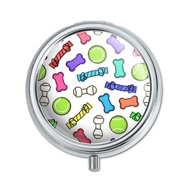 Doggie Chew Toys Bone Rope Tennis Ball Pattern Pill Case Trinket Gift Box