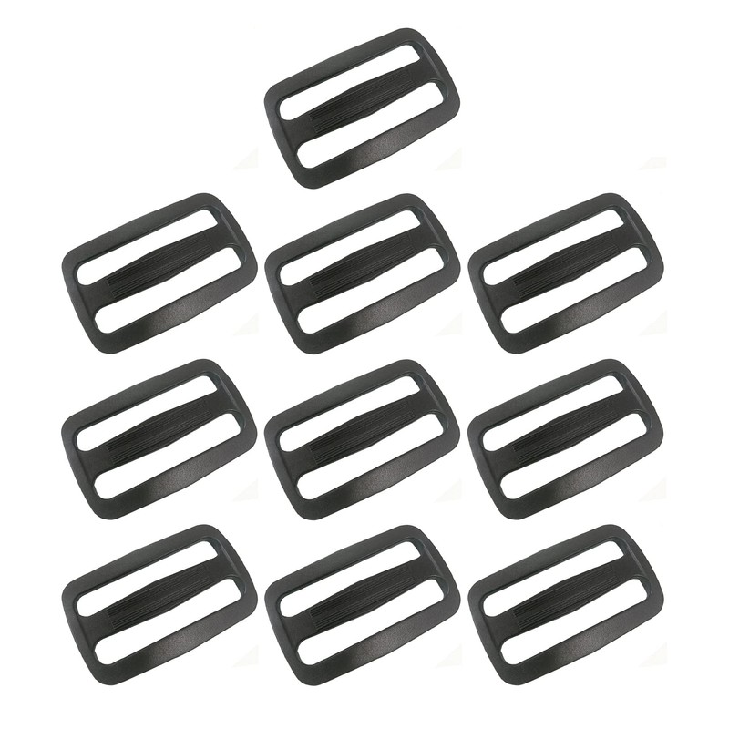 D DrNeeko 10 Pcs 2 Inch Black Plastic Tri-glide Slides