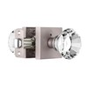 HIEMEY Privacy Glass Door Knob with Lock, Crystal Glass Door