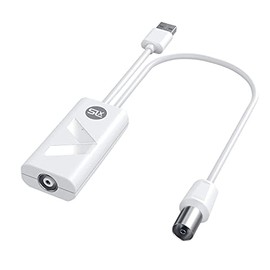 SLx 27815HSR TV Signal Booster Aerial Amplifier With Integrated 4G Filter USB Powered,White