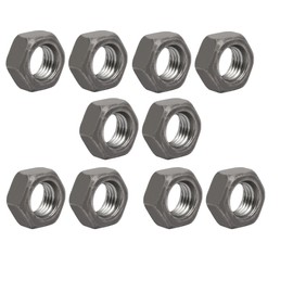 Sourcingmap 10pcs M12 x 1.5mm Pitch Metric Fine Thread Carbon Steel Left Hand Hex Nuts