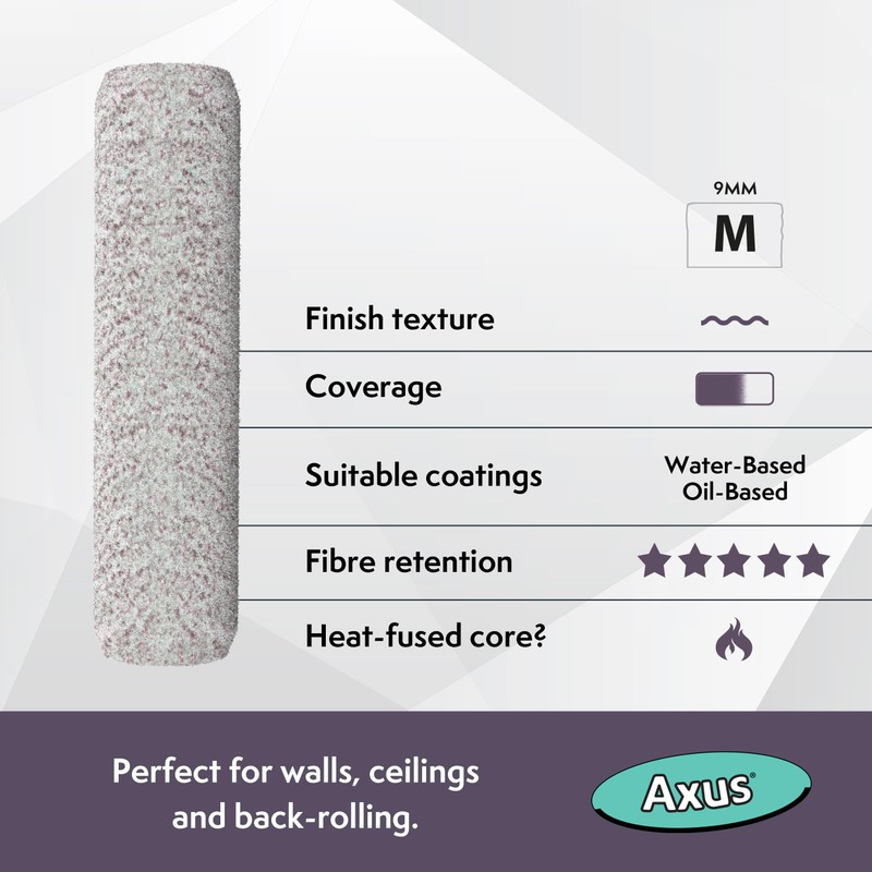 Axus Decor Silk Touch Roller, Medium Pile (Mink Series) For