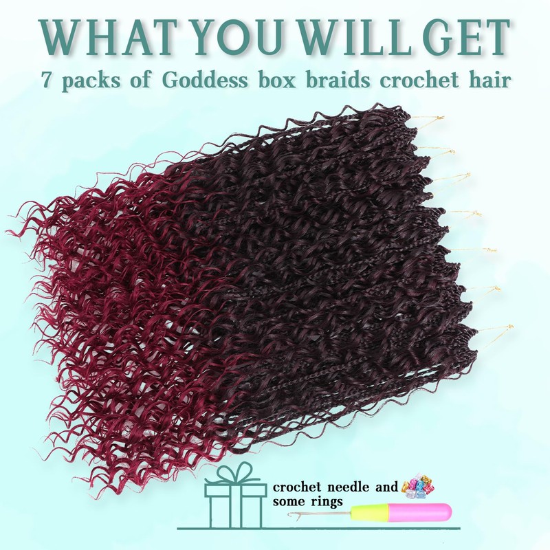 LIYATE Goddess Box Braids Crochet Hair 24 Inch 7 Packs