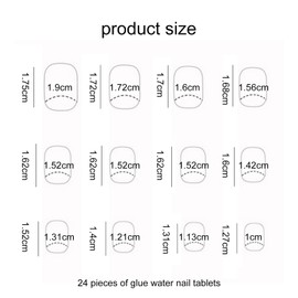 Aikeis 24 Pieces Green Leaves Green Branch Short Oval Nail Stickers Ink Art Design Fake Nails for Women Full Cover Nails Short Nails