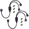 RGBZONE 2 Pack Black 4 Pins LED Splitter Cable Strip