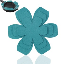 UVVRUR Pack of 6 Pan Protectors Felt Pan Protectors to Protect Against Pan Protectors Scratches Heat Resistant 3 Different Sizes for Pans Pots Bowls Kitchen Utensils (Blue)