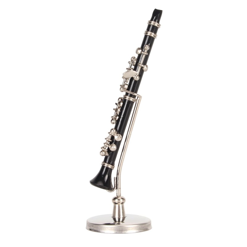 Miniature Clarinet Model, with Stand and Case Musical Instruments Clarinet