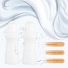 4 Pcs White 75ml Empty Refillable Roller Bottle Plastic Roll