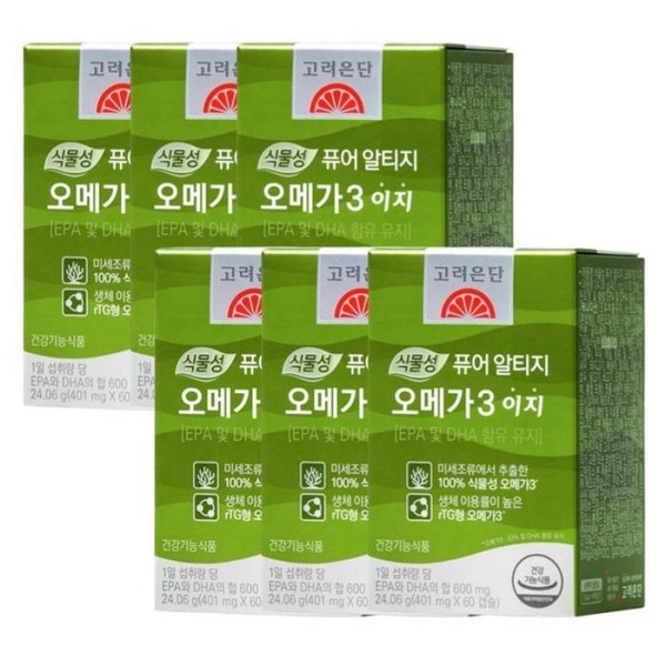 Korea Eundan Vegetable Pure AltiG rTG Omega-3 Easy 60 Capsules