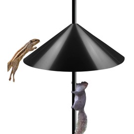 Ansionsol Ansionsol 19 Inch Wide Squirrel Baffle for Bird Feeder Pole, Outside Pole Mount Stopper & Bird House Guard for Outdoor Shepherd's Hook, Black, 1 Pack