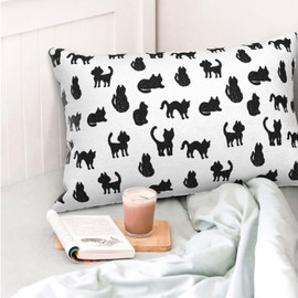 Wansin Cats Pillow Covers 20x30 Inch Throw Pillow Covers Decorative Pillow Case Modern Home Decor for Sofa Couch Bed