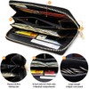 RJAY Women's Fashion Solid Color Faux Leather Long Wallet with