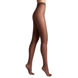 Conte elegant Matte Women's Tights with Silk Effect - NUANCE 20 DEN - Reinforced Tights Women's Tights Extremely Elastic - Colour Mocha Size 5