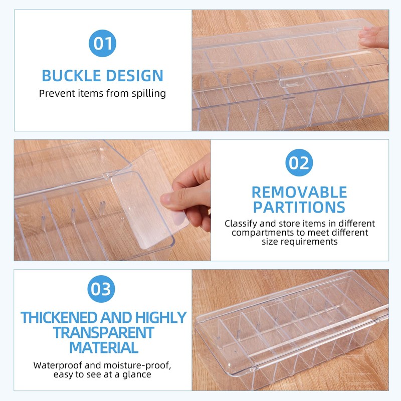 ARVOK Pack of 2 Cable Storage Box with Lid, Cable